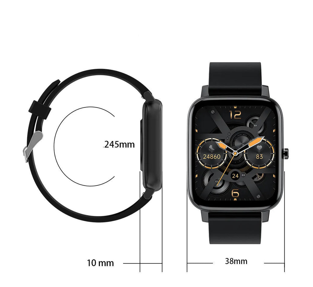 H80 Fashion Sports Smart Watch with ECG monitoring on a silicone strap, showing a coloured touchscreen interface.
