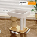 Pine wood cat nest showing chamfer and sisal style variations