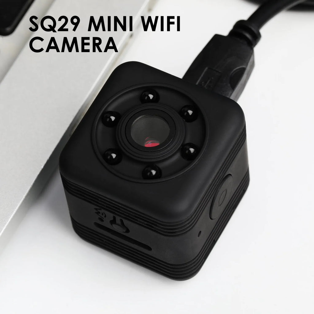 Black sq29 waterproof sports action camera with extended 240 minute battery life