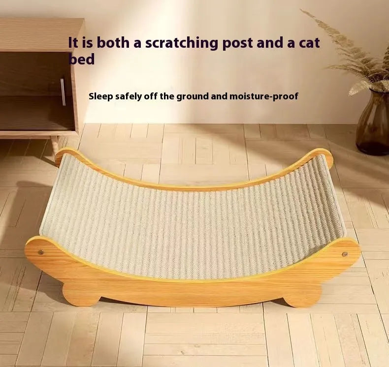 Sisal cat scratch board in large and small sizes with sisal blanket scratching surface