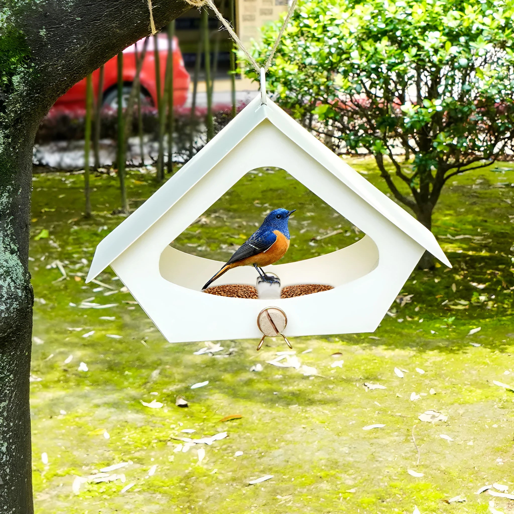 European-style iron bird nest with anti-rain feature for outdoor garden decoration