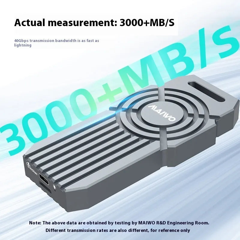 Aluminium USB4 NVMe M.2 SSD enclosure with 40Gbps speed for Thunderbolt 4 laptops
