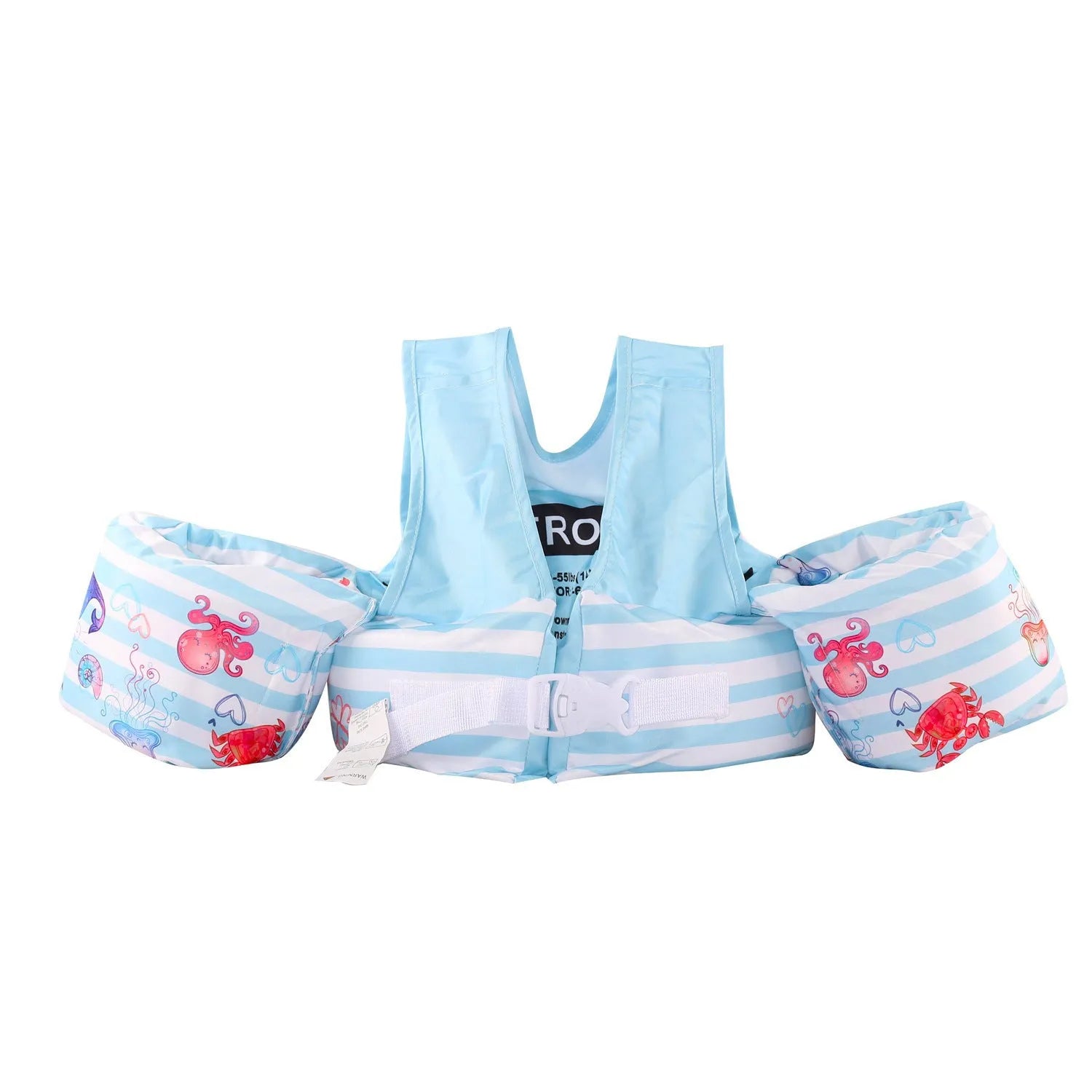 Children's cartoon swimsuit with built-in swimming ring in watermelon pineapple design
