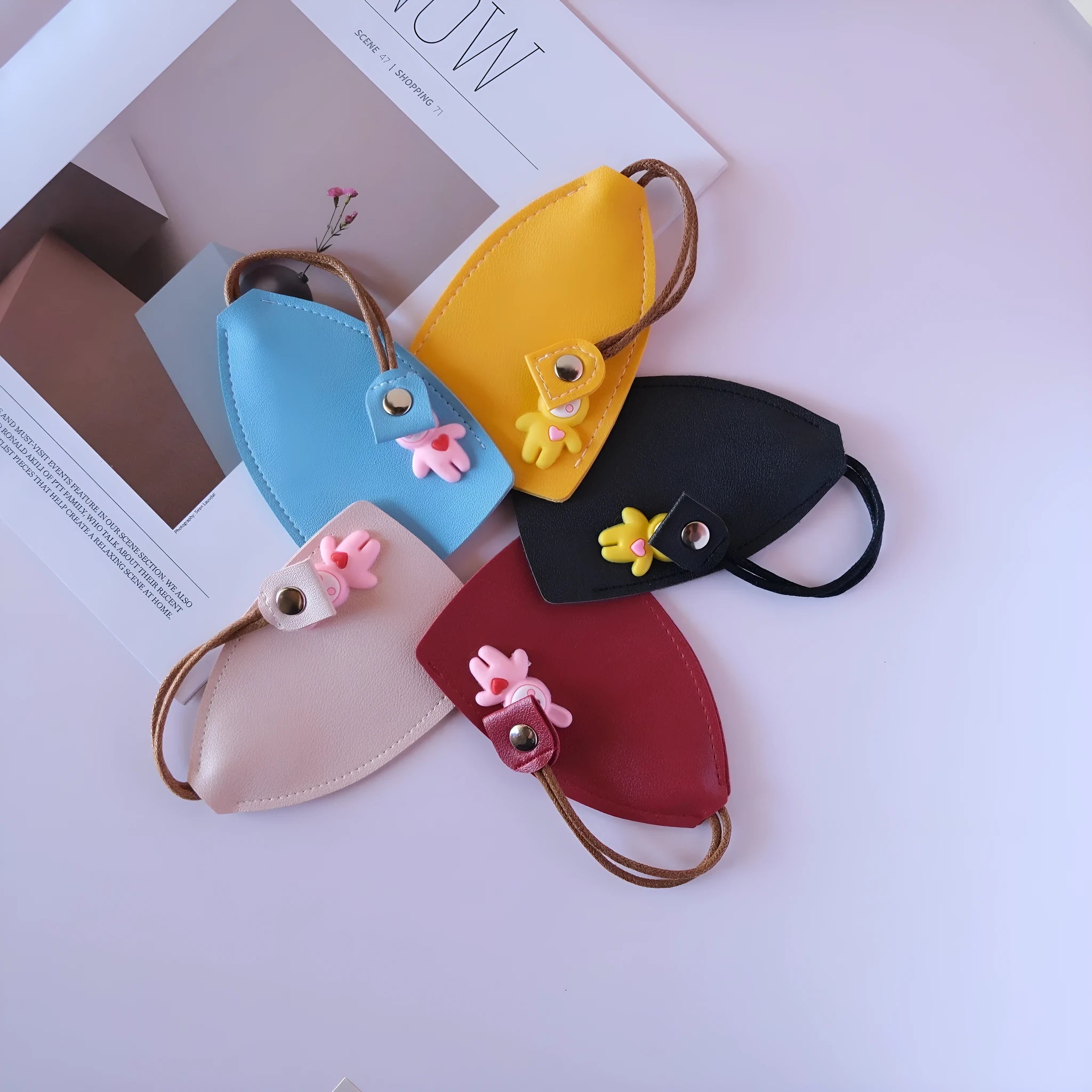 Universal large capacity car key case in five colours with credit card storage compartment