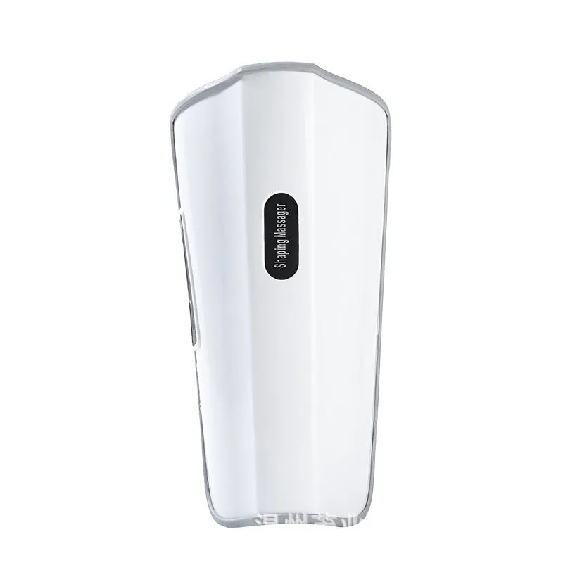 White plastic pulse calf massager with infrared physiotherapy and electrotherapy vibration functions