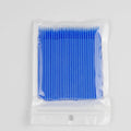 Disposable micro applicator brushes with bendable handles and flocked tips in assorted colours.