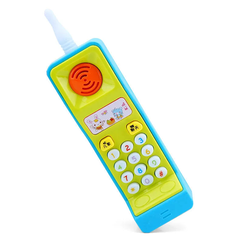 Electronic sound and light educational toy with music themes and cartoon animal design for age 3+ children