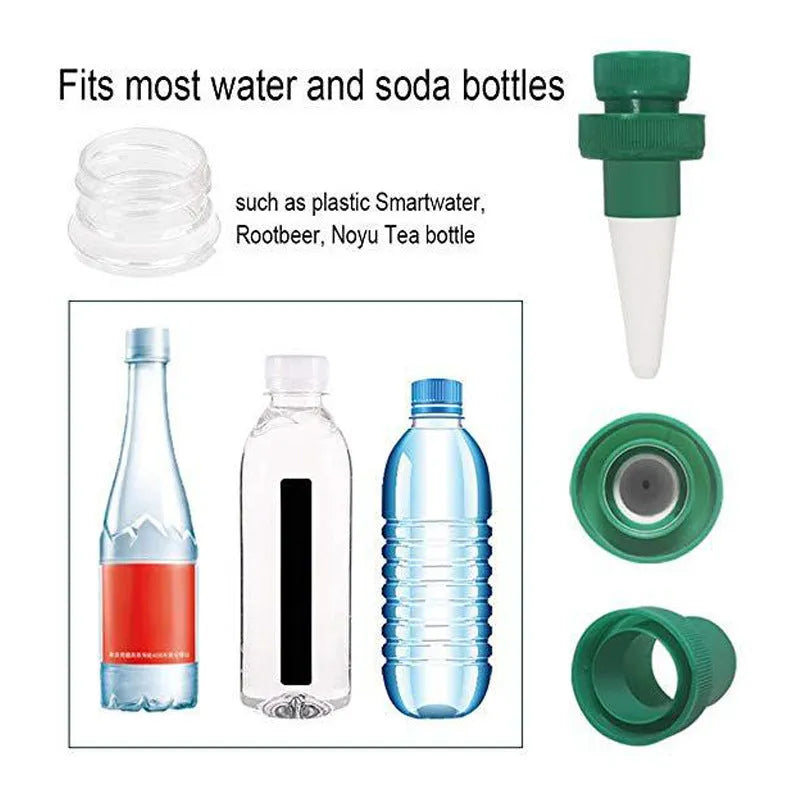 Green ceramic plant water dripper device for cola bottle automatic irrigation systems