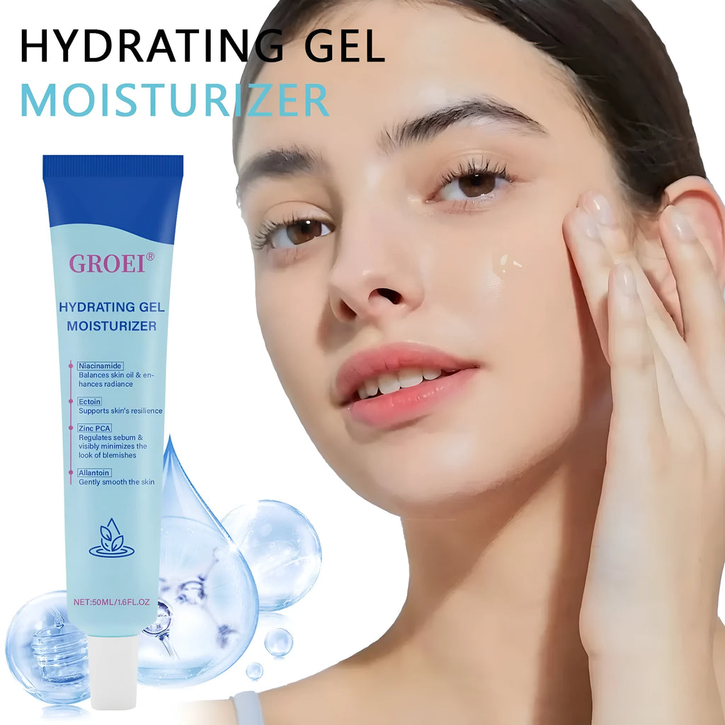 50ml tube of hyaluronic acid moisturising facial gel for skin hydration.