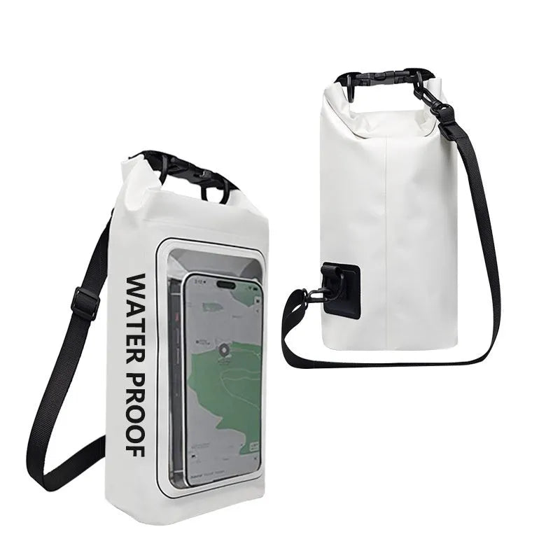Waterproof crossbody phone bag in Army Green colour with 500D PVC mesh construction