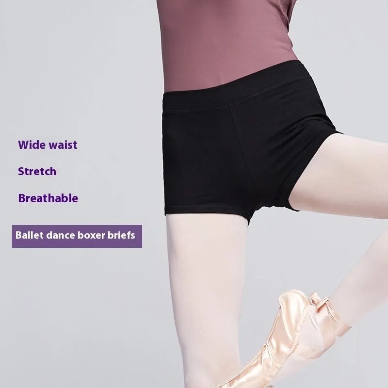 Black cotton ballet practice trousers for women in sizes S to 2XL for dance and fitness