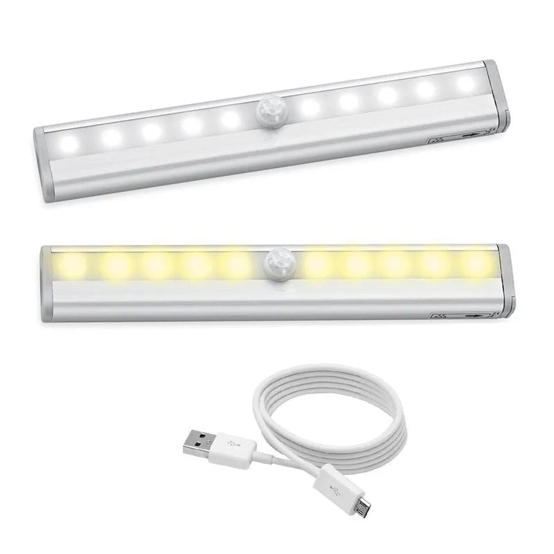 LED sensor light with infrared sensor, aluminium alloy shell, 190x30x16mm, white light
