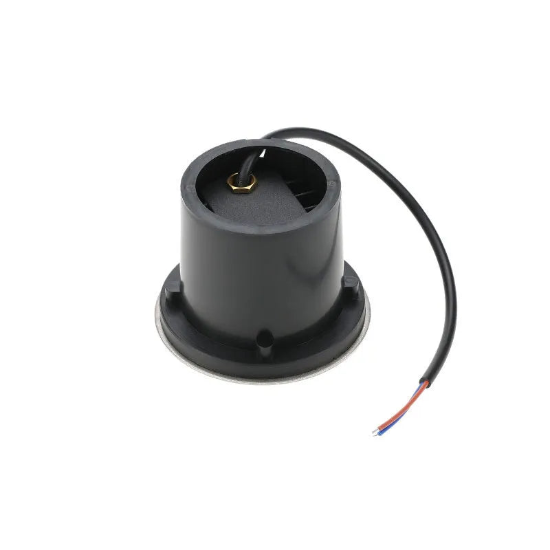 Round black LED COB underground light with stainless steel cover and tempered glass lens for outdoor garden lighting