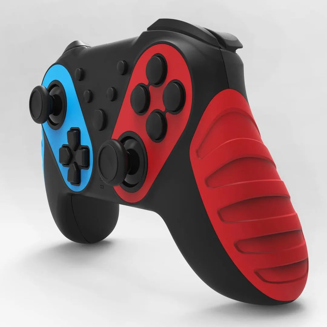 Red and blue wireless Bluetooth gamepad for Nintendo Switch and PC computers