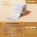 Transparent waterproof adhesive label stickers in multiple sizes on thermal synthetic paper