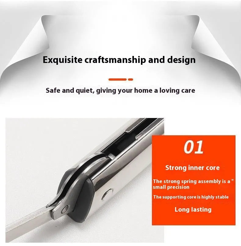 Cold rolled steel tatami cabinet support rod with spring jackstay mechanism in natural stainless steel colour