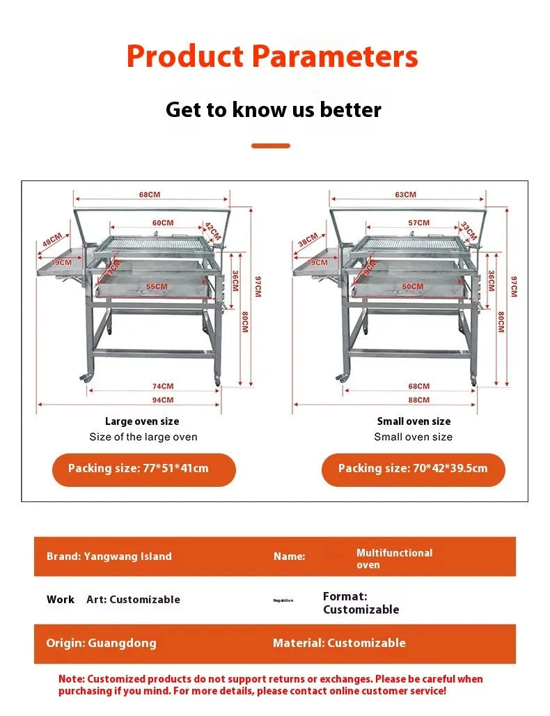 Portable foldable charcoal barbecue grill with detachable legs for outdoor cooking