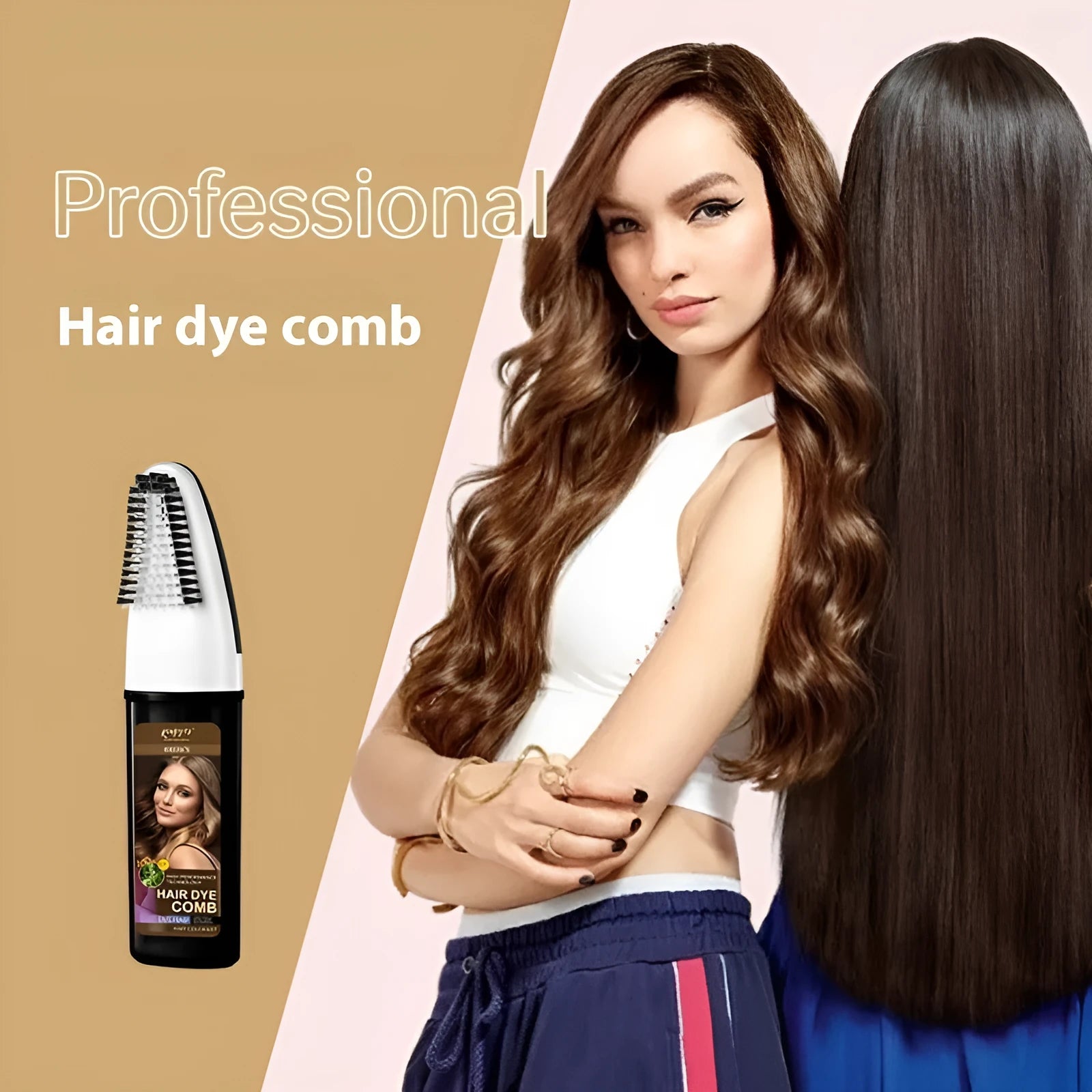 200ml bottle of hair dye in a choice of brown, wine red, or dark brown shade.
