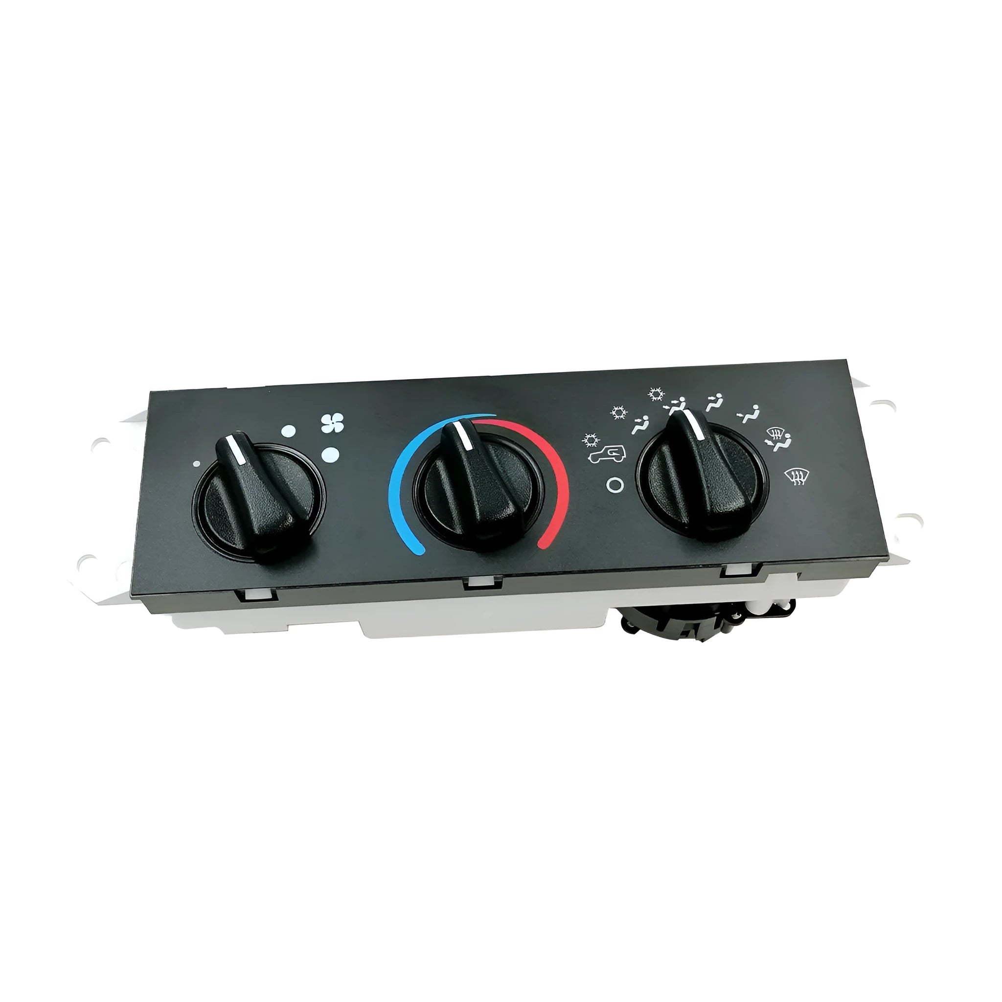 Black air conditioning control switch panel for 2005-2006 Jeep Wrangler dashboard