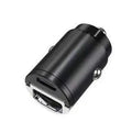 Mini 30W car cigarette lighter charger with zinc alloy body for fast PD and QC charging