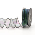 Roll of 4cm wide mesh fishtail yarn craft ribbon in various illusion colours.