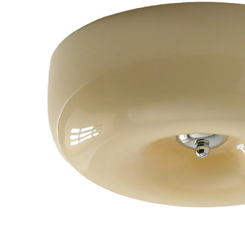 Cream American-style bedroom ceiling lamp with three-colour light selection