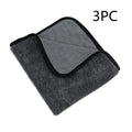 Grey 40cm by 40cm square microfiber towel for drying cars