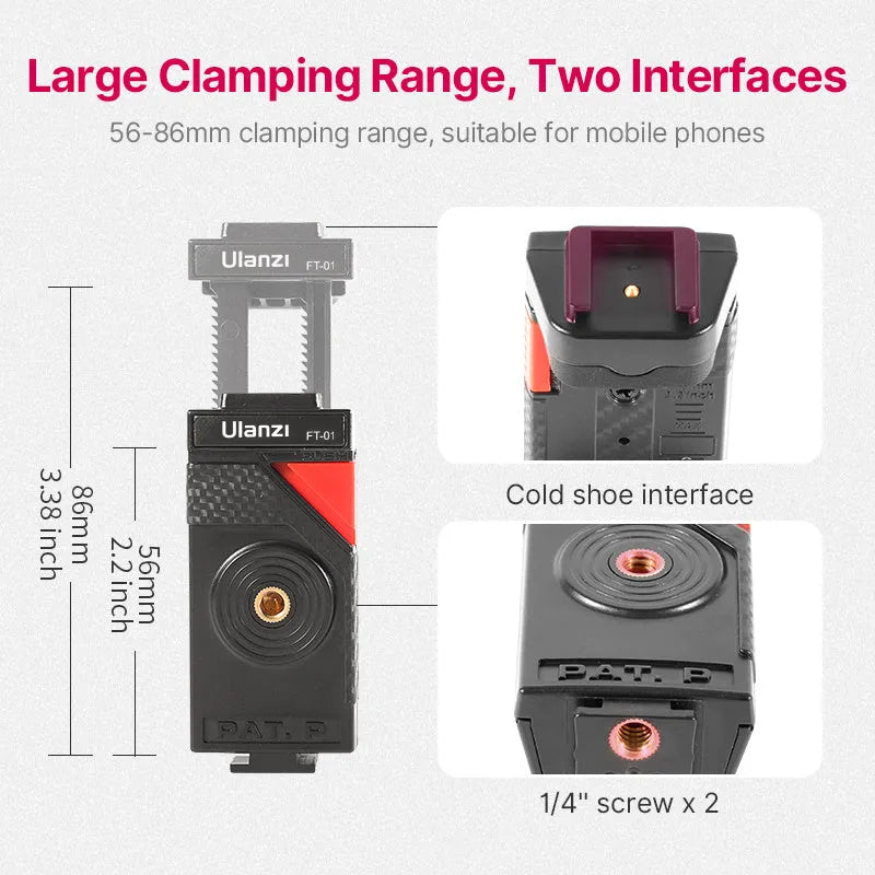 Black octopus-style mobile phone clip gimbal tripod set extended to 360mm with phone attached