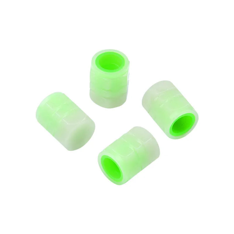 Rubber luminous car valve caps with 16mm diameter for general vehicle tyres
