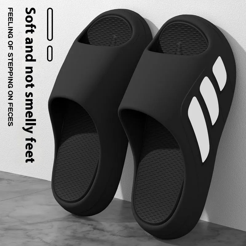 Platform flip flop slippers with thick EVA foam sole in two-tone colour option