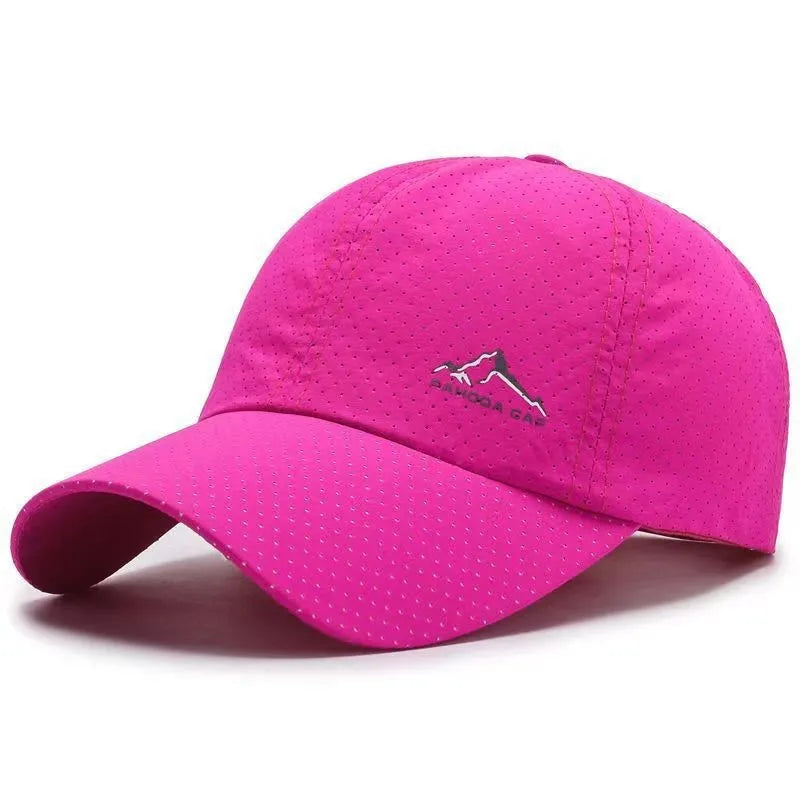 Adjustable polyester baseball cap in dome crown style for summer sun protection