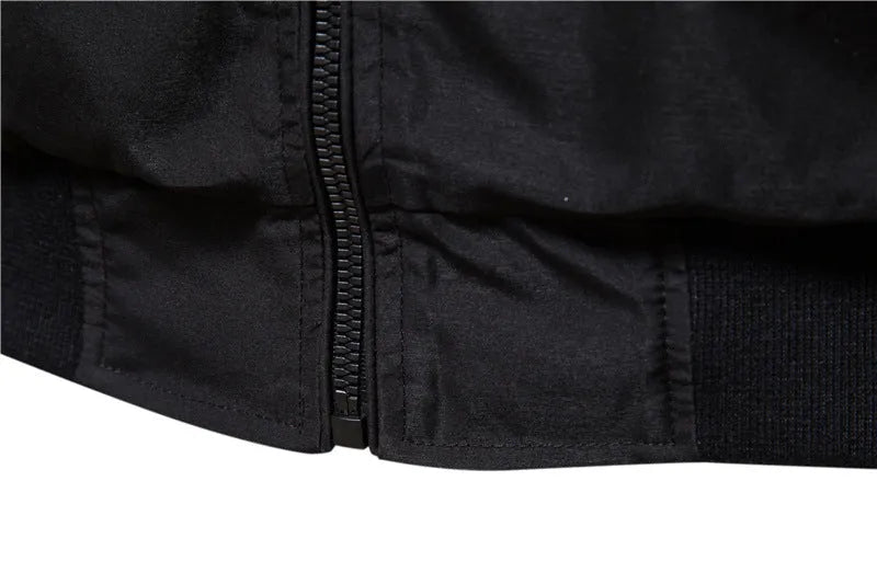 Men's solid colour thin casual jacket in polyester fabric shown in dark blue
