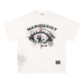Black and white pure cotton T-shirt with retro hip hop gothic letter print for teenagers