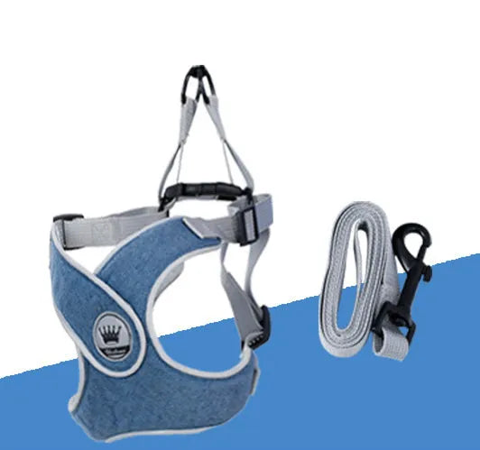 Adjustable reflective dog harness with breathable mesh and metal D-ring in green pink blue yellow colours