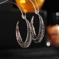 Women's copper geometric hoop earrings electroplated finish 4.3 by 4.5 centimetres six colour options
