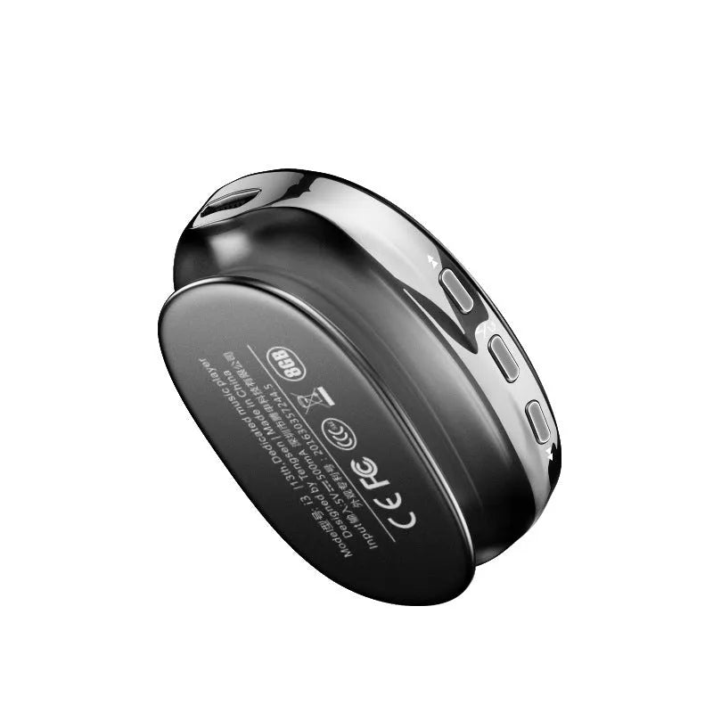 Bluetooth MP4 music player in black, blue, or rose gold with OLED screen and push-button controls