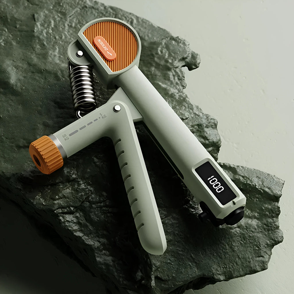 Count spring adjustable hand grip exerciser with five tension springs in ABS plastic construction