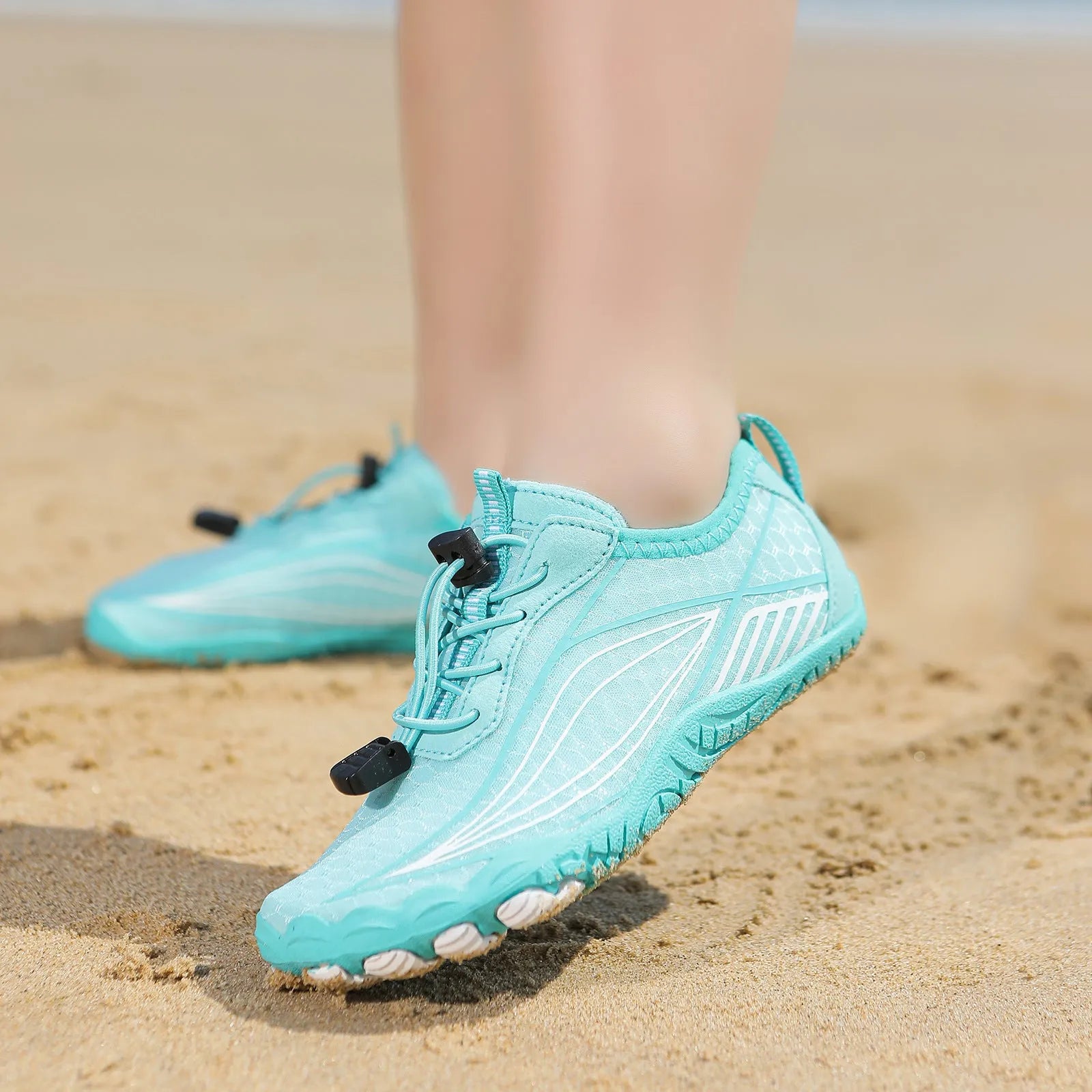 Children's wading swimming shoes with rubber sole and elastic band in multiple colour options