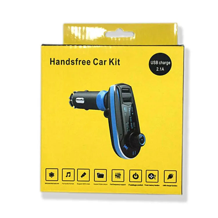 BT618C vehicle Bluetooth MP3 player and FM transmitter with LCD display on car dashboard