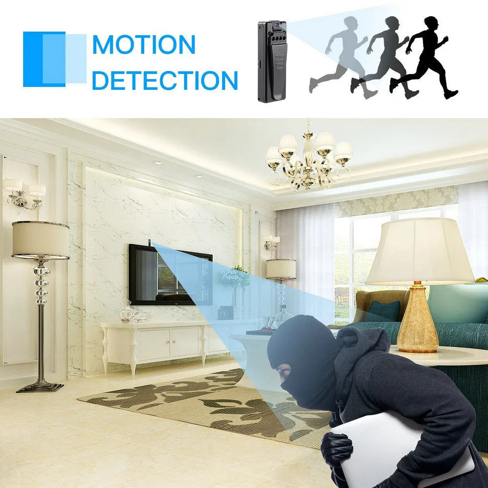 Black 1080p HD DV home camera with night vision and 90-degree rotation capability