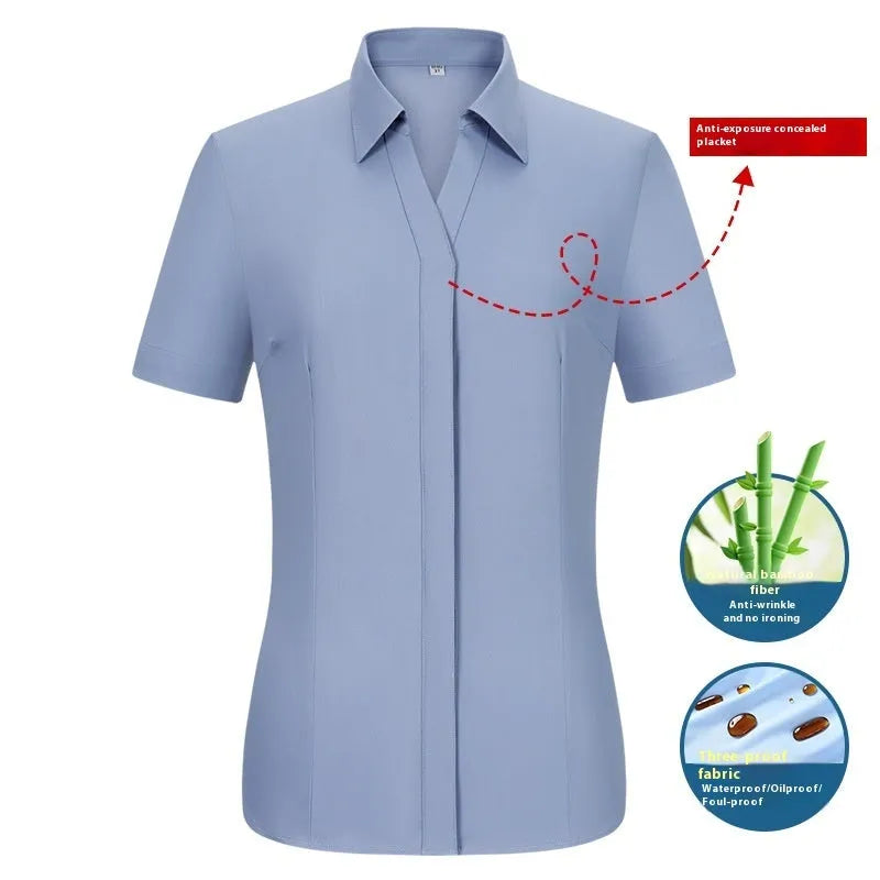 Men's slim fit bamboo fibre business shirt with square collar and long sleeves in solid colour