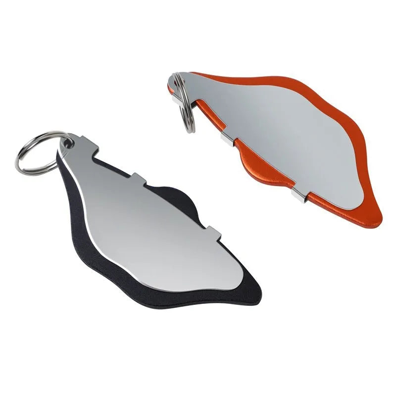 Mountain bike disc brake pads with scratch-resistant metal construction in black or orange colour