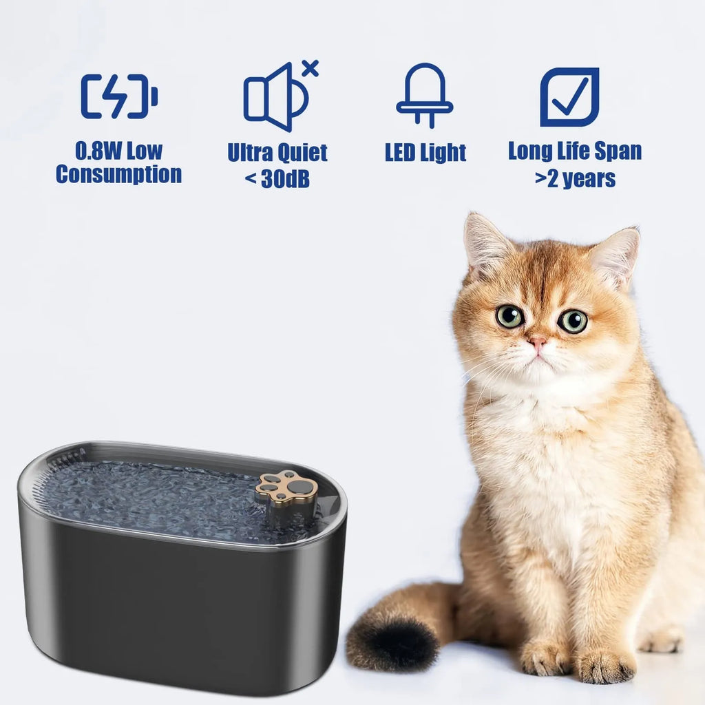 Berlin blue 3L automatic pet water fountain with LED light indicator and triple filter cartridge