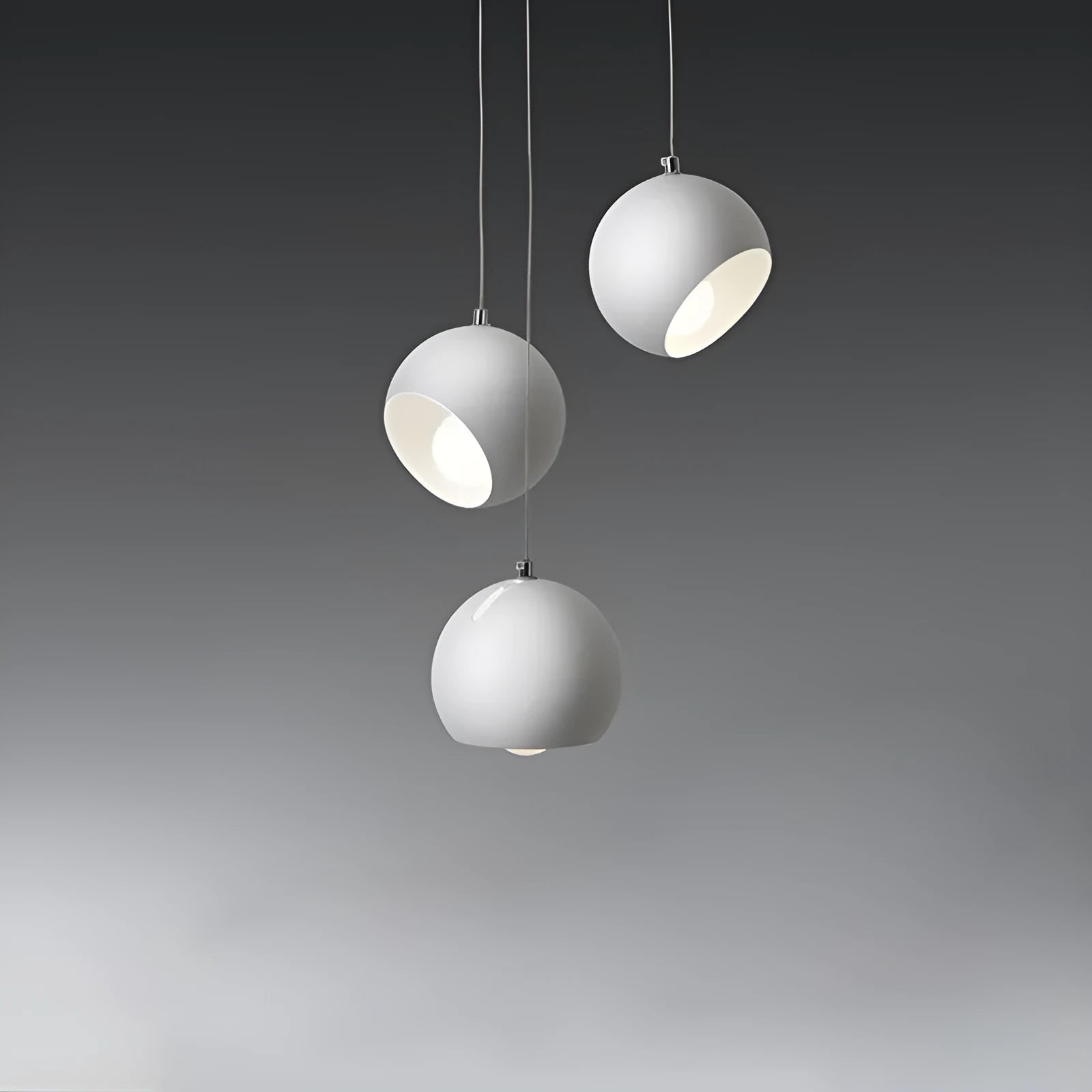 Post-modern Nordic ball chandelier lamp in single-head and three-head configurations