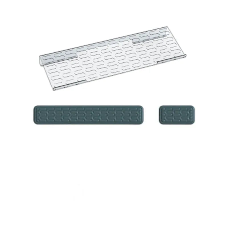Double-sided keyboard and mouse pad with memory foam wrist rest in various colour options
