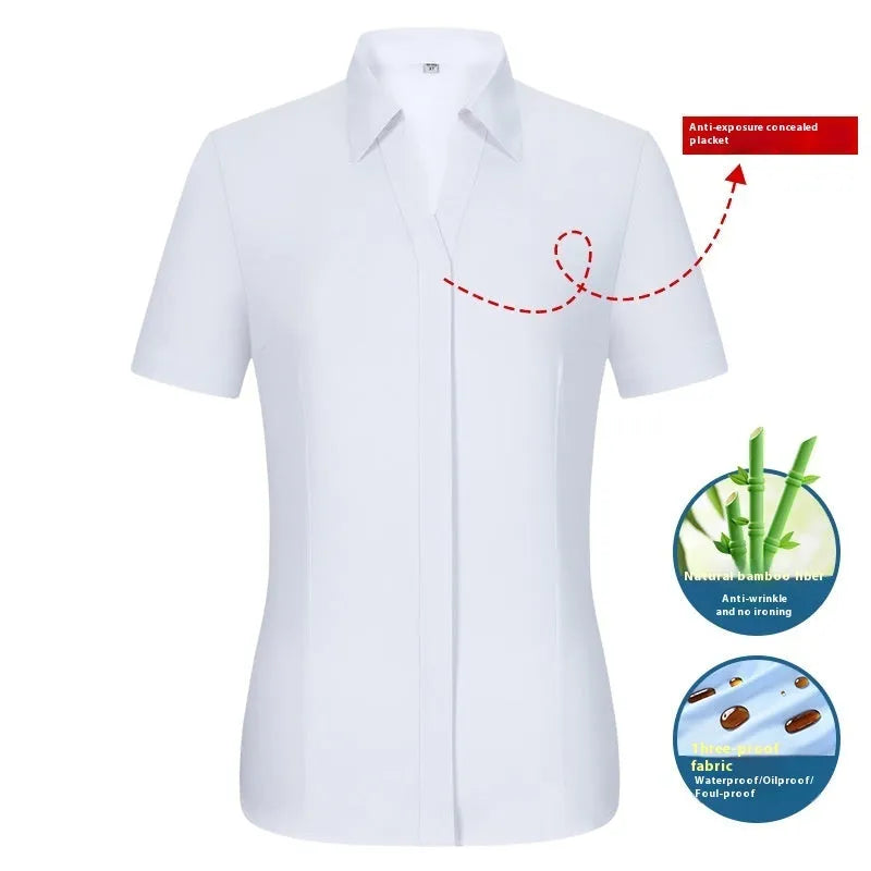 Men's slim fit bamboo fibre business shirt with square collar and long sleeves in solid colour