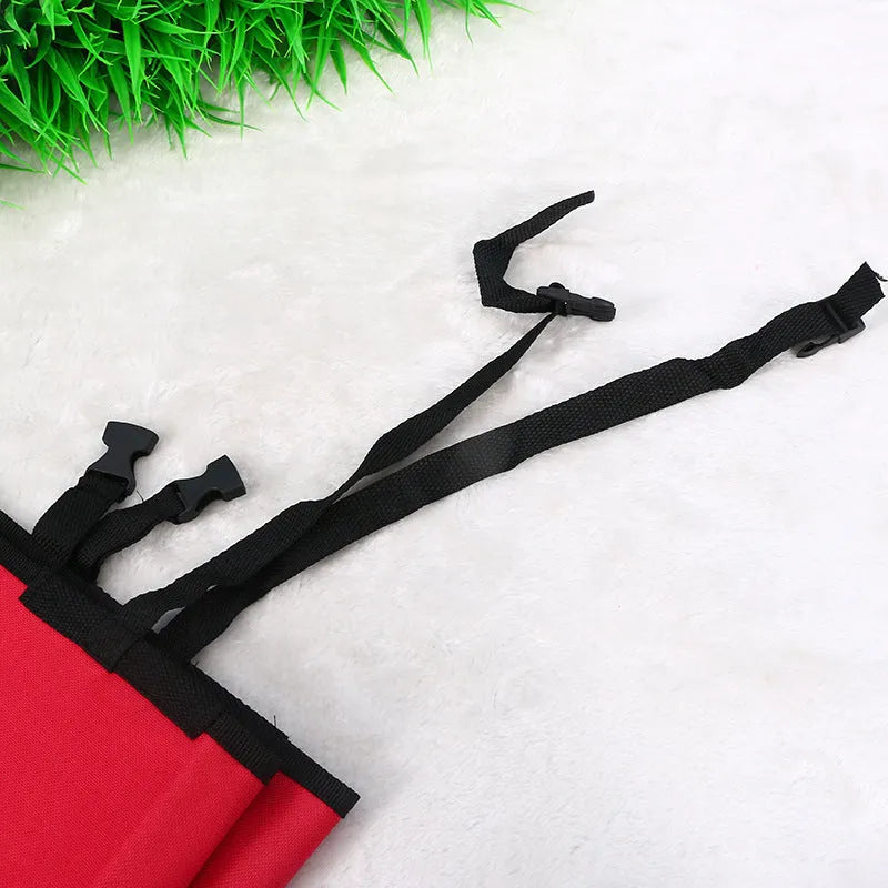 Red waterproof car pet pad for dogs and cats measuring 135cm square on a car seat