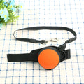 Automatic retractable dog leash showing pet holding hands design and 3 metre nylon cord