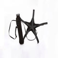 Black football juggling belt with a 2 metre long cord made from diving suit fabric