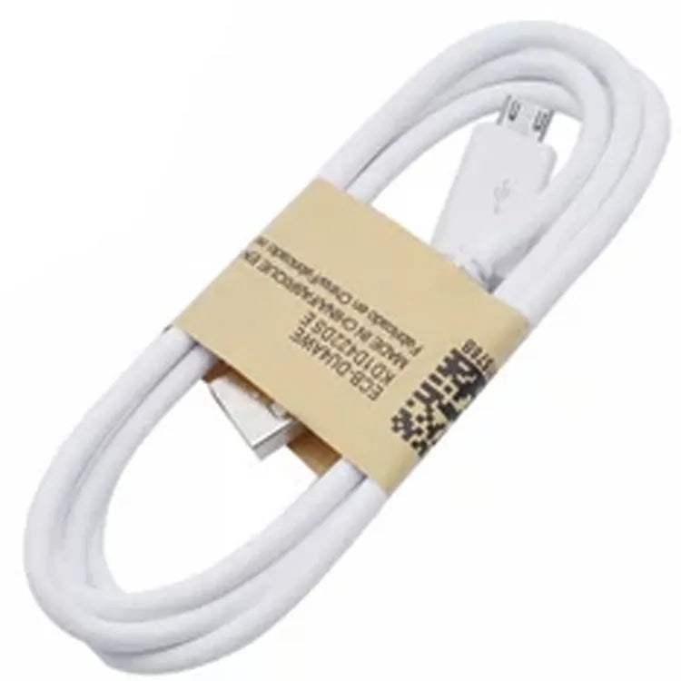 Black and white Android Micro USB data cables with 1m length for phone charging and data transfer